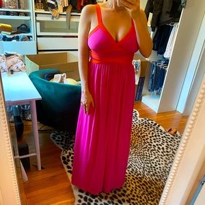 Sofia Vergara Pink Maxi Dress